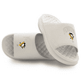 thumbnail image 1 of Unisex ISlide Cream Pittsburgh Penguins Tonal Pop Motive Slide Sandals, 1 of 5