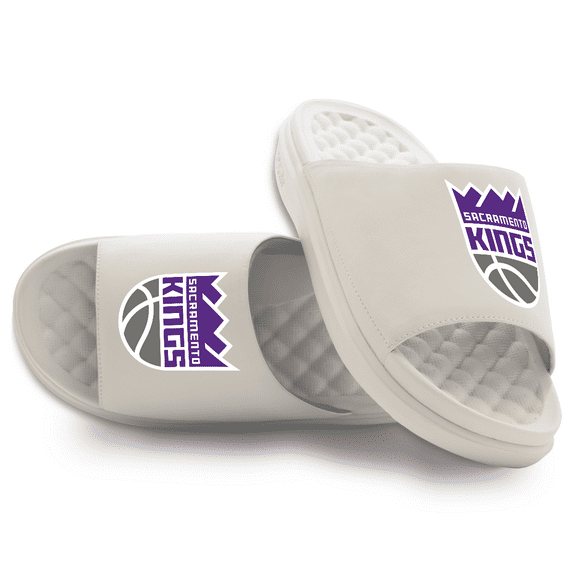 Unisex ISlide Cream Sacramento Kings Primary Motive Slide Sandals