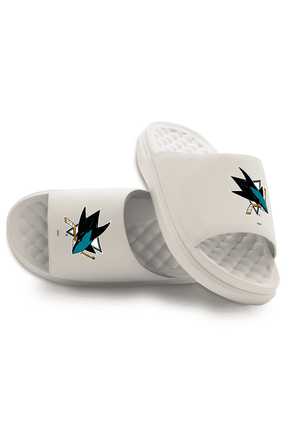 Unisex ISlide Cream San Jose Sharks Primary Motive Slide Sandals