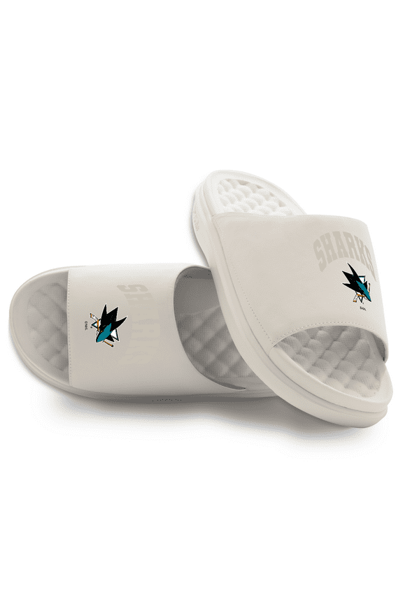 Unisex ISlide Cream San Jose Sharks Tonal Pop Motive Slide Sandals