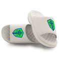 thumbnail image 1 of Unisex ISlide Cream Seattle Sounders FC Primary Motive Slide Sandals, 1 of 5