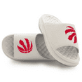 thumbnail image 1 of Unisex ISlide Cream Toronto Raptors Primary Motive Slide Sandals, 1 of 5