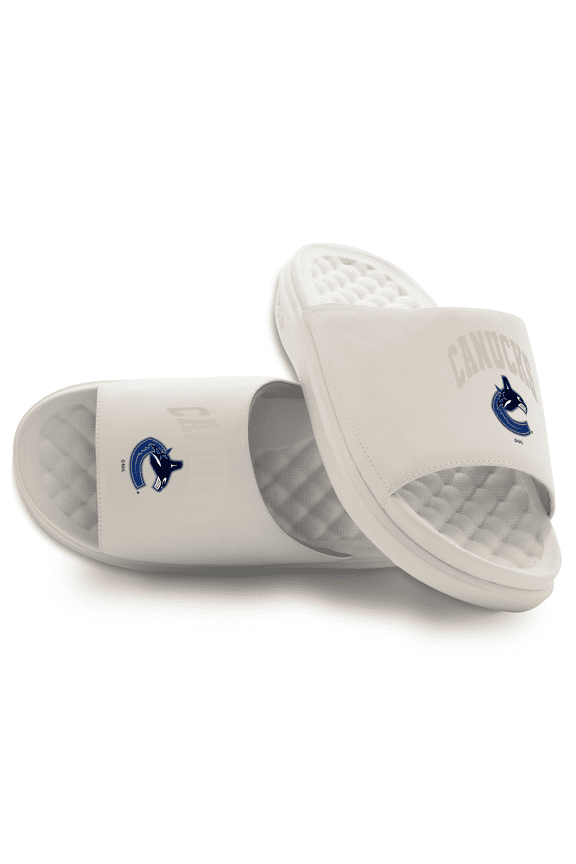 Unisex ISlide Cream Vancouver Canucks Tonal Pop Motive Slide Sandals