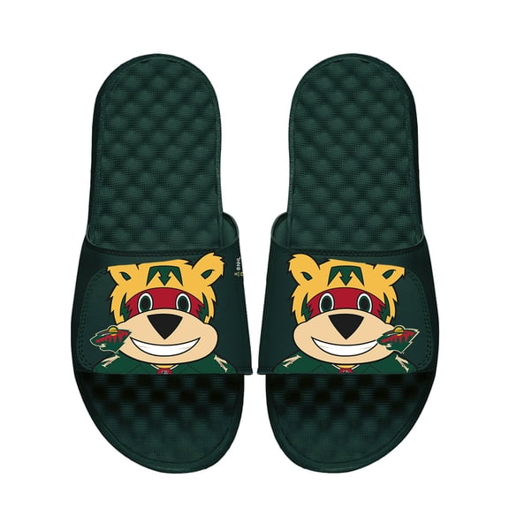 Unisex ISlide Dark Green Minnesota Wild Team Mascot Slide Sandals