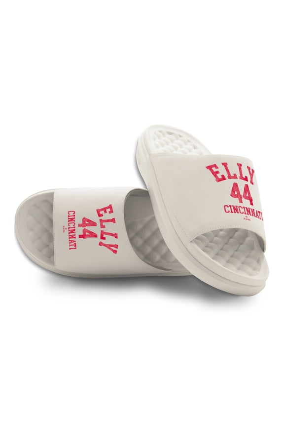 Unisex ISlide Elly De La Cruz Name & Number Stack Motive Slide Sandals