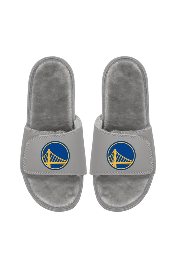 Unisex ISlide Golden State Warriors Logo Fur Slide Sandals