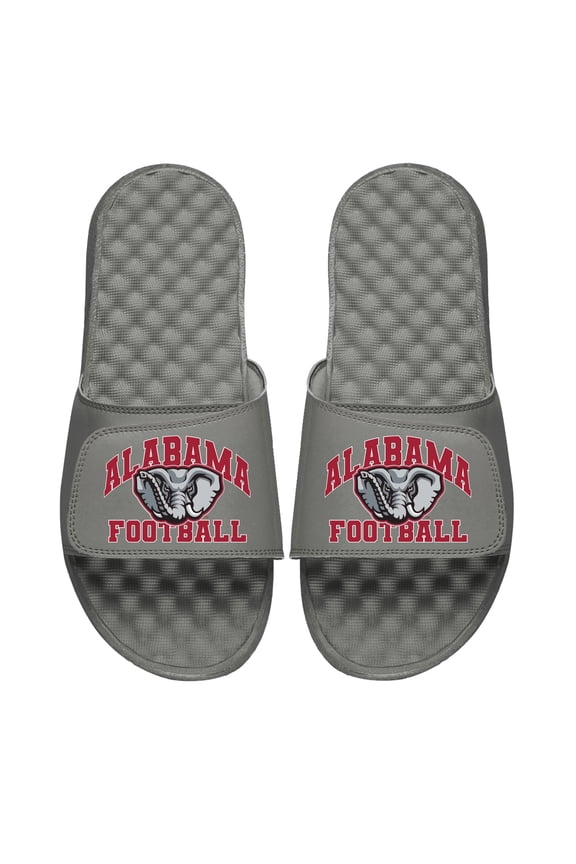 Unisex ISlide Gray Alabama Crimson Tide Football Varsity Slide Sandals