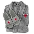 thumbnail image 1 of Unisex ISlide  Gray Chicago Bulls Faux Fur Slide Sandals & Robe Bundle, 1 of 1