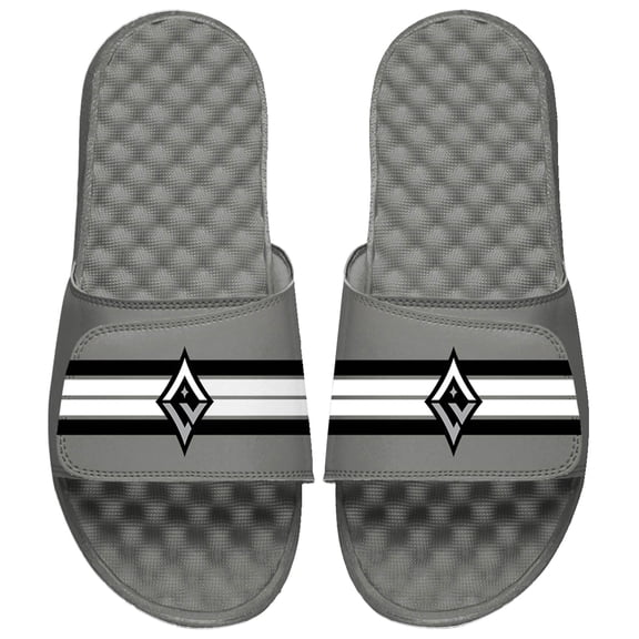 Unisex ISlide Gray Las Vegas Aces Varsity Stripes Slide Sandals