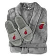 thumbnail image 1 of Unisex ISlide  Gray Miami Heat Faux Fur Slide Sandals & Robe Bundle, 1 of 1