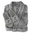 thumbnail image 1 of Unisex ISlide  Gray San Antonio Spurs Faux Fur Slide Sandals & Robe Bundle, 1 of 1