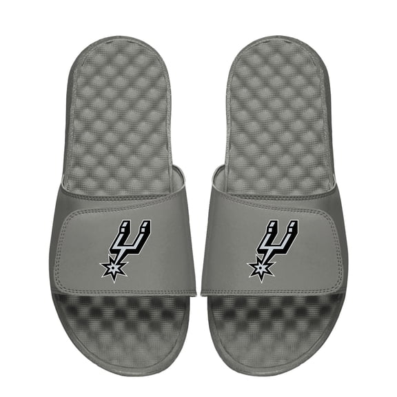 Unisex ISlide Gray San Antonio Spurs Primary Logo Slide Sandals