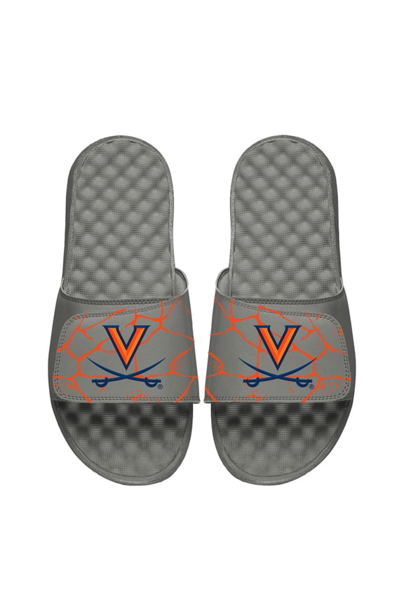 Unisex ISlide Gray Virginia Cavaliers Shattered Slide Sandals