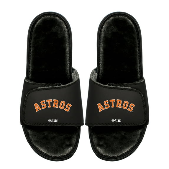 Unisex ISlide Houston Astros Logo Fur Slide Sandals