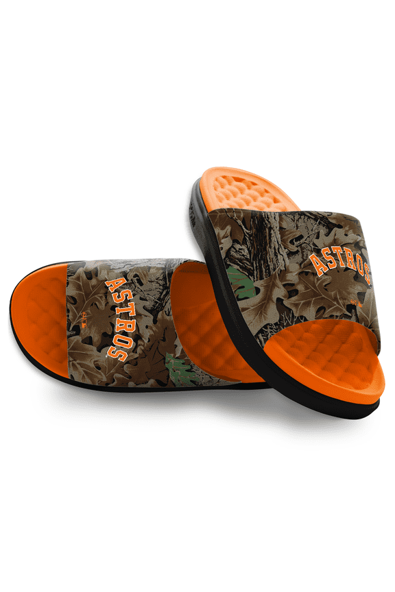Unisex ISlide Houston Astros RealTree Advantage Camo Motive Slide Sandals