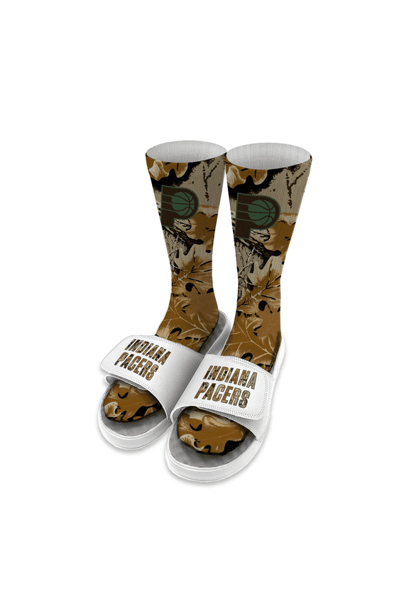 Unisex ISlide  Indiana Pacers RealTree Camo Socks & Slide Bundle