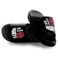 thumbnail image 1 of Unisex ISlide Jalen Hurts Black Oklahoma Sooners Collage Motive Slide Sandals, 1 of 5