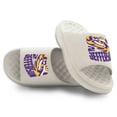 thumbnail image 1 of Unisex ISlide Justin Jefferson Cream LSU Tigers Collage Motive Slide Sandals, 1 of 5
