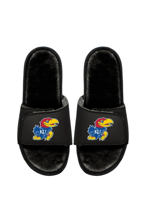 Unisex ISlide Kansas Jayhawks Logo Fur Slide Sandals