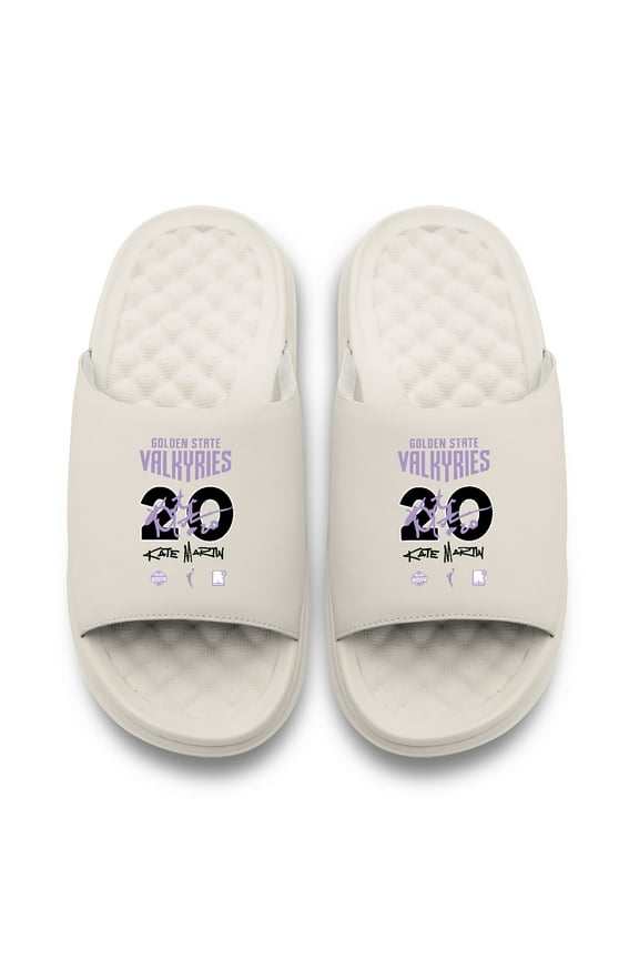 Unisex ISlide Kate Martin Cream Golden State Valkyries Round 21 Motive Slide Sandals