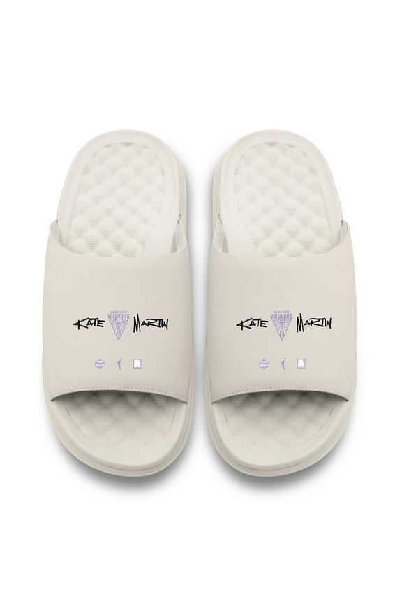 Unisex ISlide Kate Martin Cream Golden State Valkyries Round 21 Motive Slide Sandals