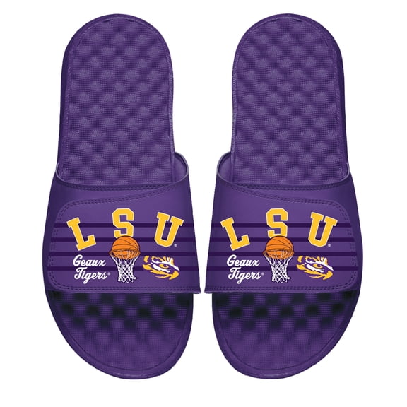 Unisex-ISlide  LSU Tigers Collage Basketball Slide Sandals
