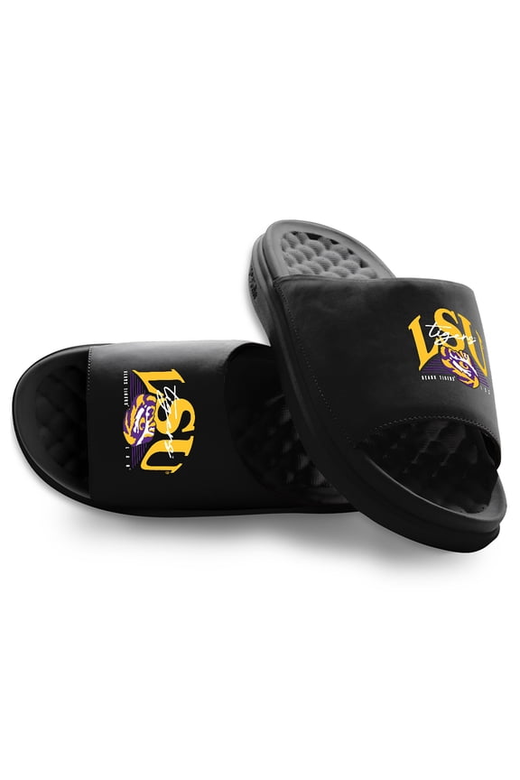 Unisex ISlide LSU Tigers Varsity Stack Motive Slide Sandals