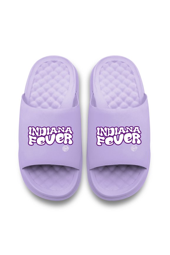 Unisex ISlide Lavender Indiana Fever Bubble Letters Motive Slide Sandals