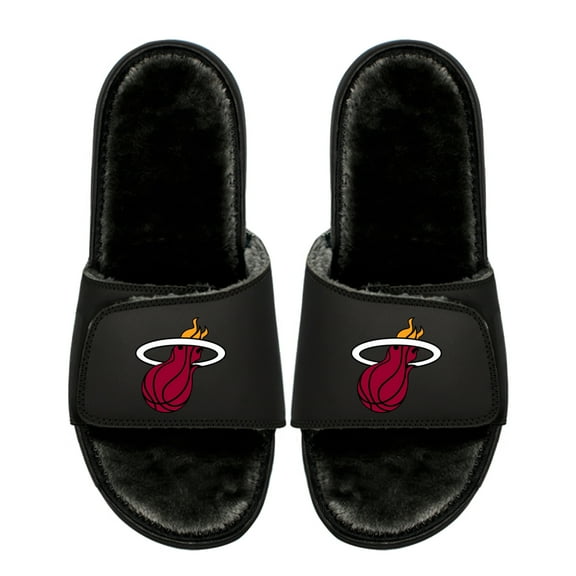 Unisex ISlide Miami Heat Logo Fur Slide Sandals