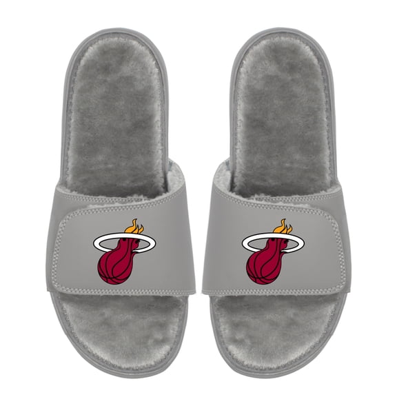 Unisex ISlide Miami Heat Logo Fur Slide Sandals