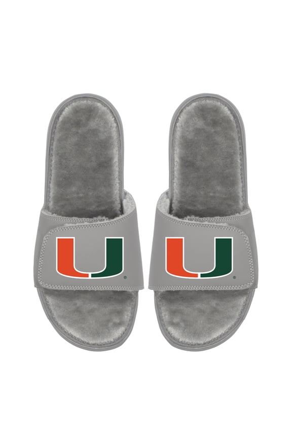 Unisex ISlide  Miami Hurricanes Logo Fur Slide Sandals