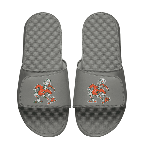 Unisex ISlide Miami Hurricanes Pixeled Motive Slide Sandals