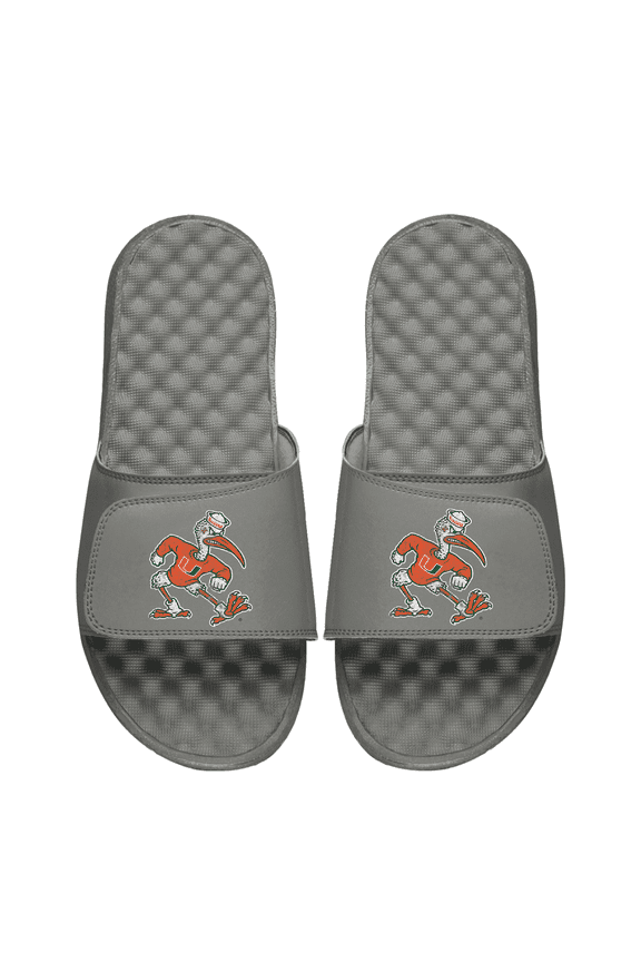 Unisex ISlide Miami Hurricanes Pixeled Motive Slide Sandals