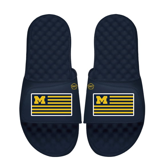Unisex ISlide Michigan Wolverines Team Flag Slide Sandals