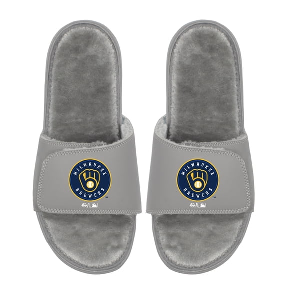 Unisex ISlide  Milwaukee Brewers Logo Fur Slide Sandals