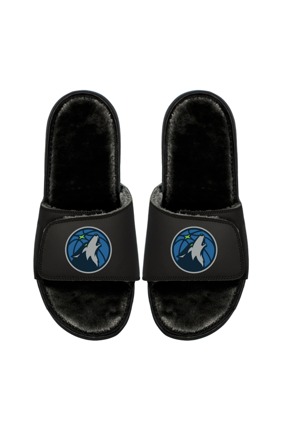 Unisex ISlide Minnesota Timberwolves Logo Fur Slide Sandals