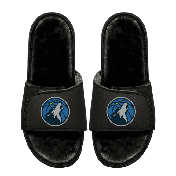 Unisex ISlide Minnesota Timberwolves Logo Fur Slide Sandals