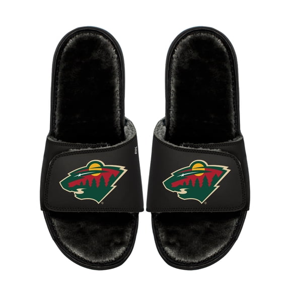 Unisex ISlide  Minnesota Wild Logo Fur Slide Sandals