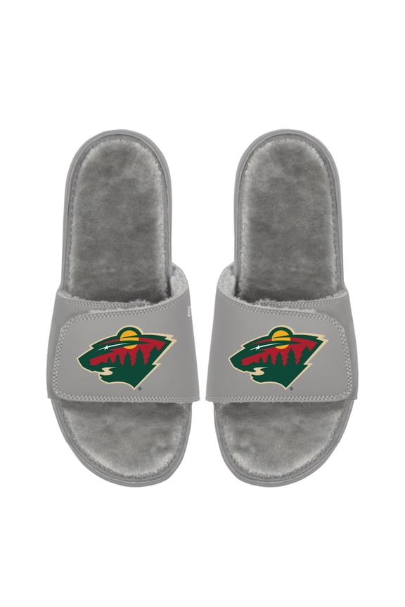 Unisex ISlide Minnesota Wild Logo Fur Slide Sandals