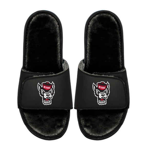 Unisex ISlide NC State Wolfpack Logo Fur Slide Sandals