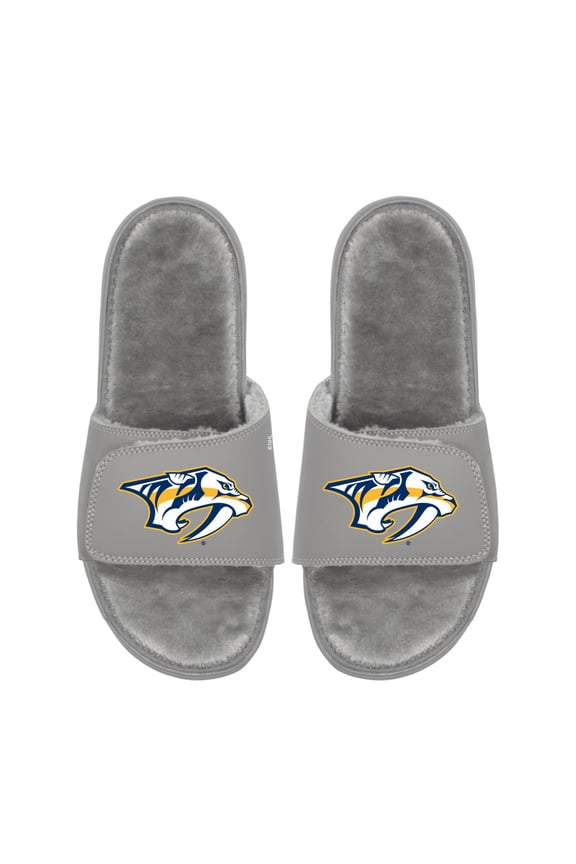 Unisex ISlide  Nashville Predators Logo Fur Slide Sandals