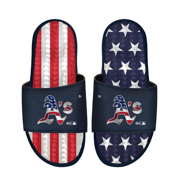 Unisex ISlide Navy Athletics Americana Gel Slide Sandals
