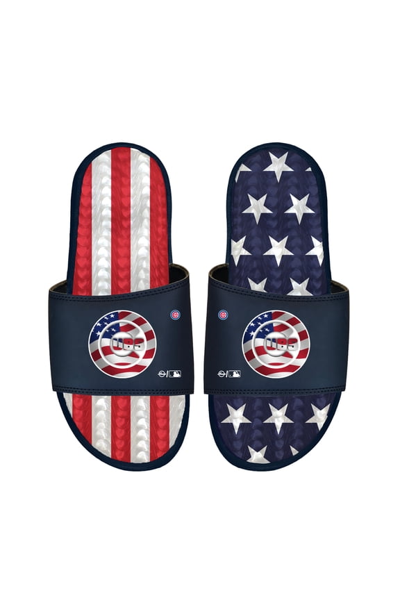 Unisex ISlide Navy Chicago Cubs Americana Gel Slide Sandals