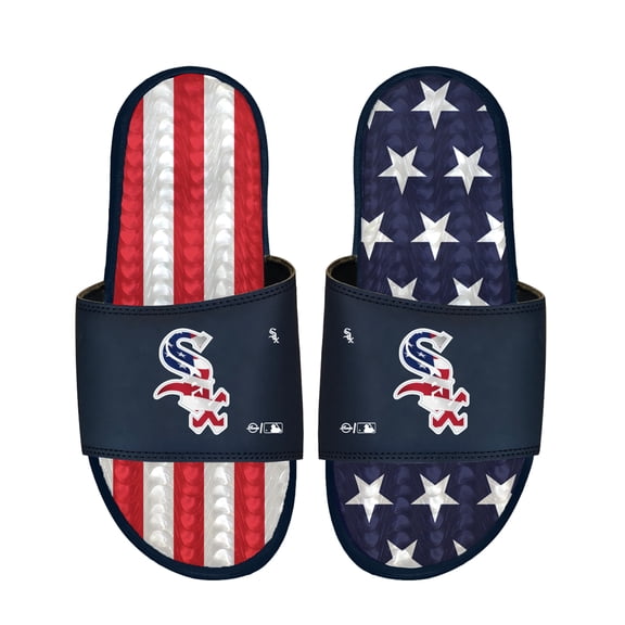 Unisex ISlide Navy Chicago White Sox Americana Gel Slide Sandals