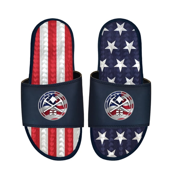 Unisex ISlide Navy Denver Nuggets Americana Gel Slide Sandals