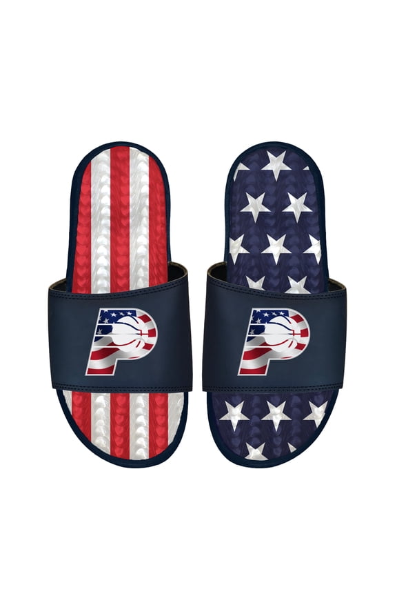 Unisex ISlide Navy Indiana Pacers Americana Gel Slide Sandals