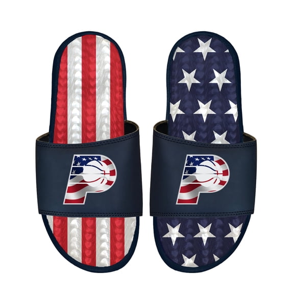 Unisex ISlide Navy Indiana Pacers Americana Gel Slide Sandals