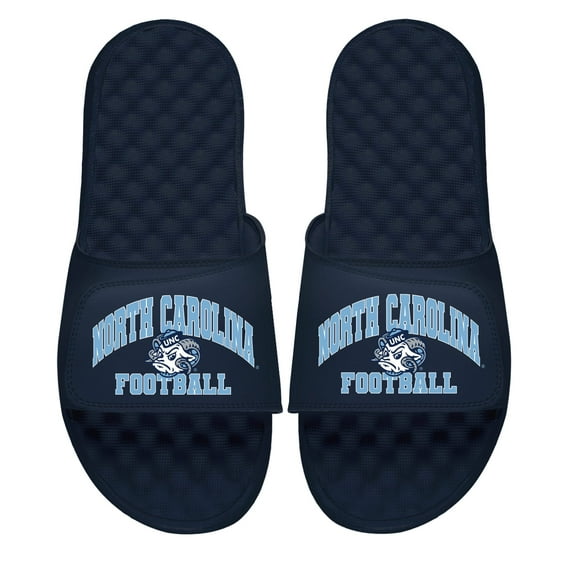 Unisex ISlide Navy North Carolina Tar Heels Football Varsity Slide Sandals