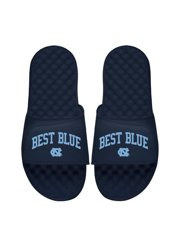 Unisex ISlide Navy North Carolina Tar Heels Team Saying Slide Sandals