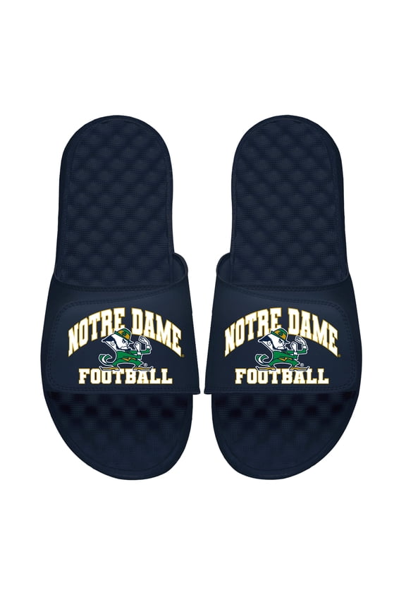Unisex ISlide Navy Notre Dame Fighting Irish Football Varsity Slide Sandals